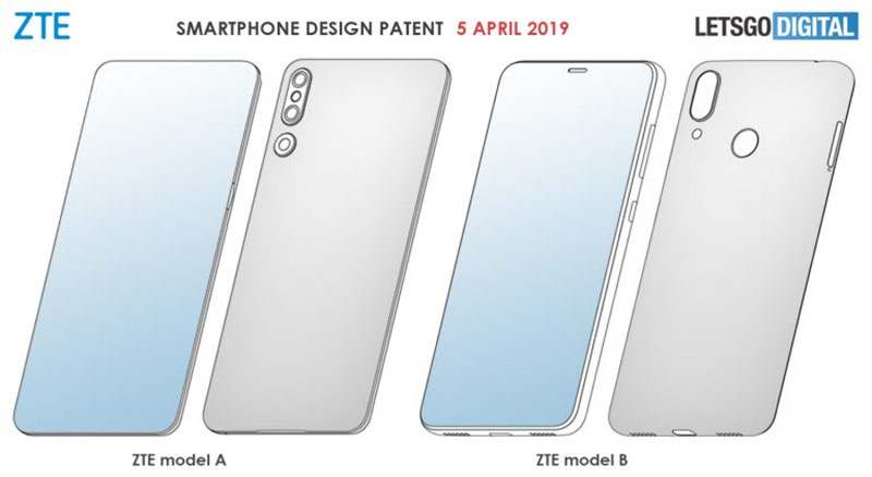 Patente da ZTE apresenta smartphone com câmera tripla e tela cheia