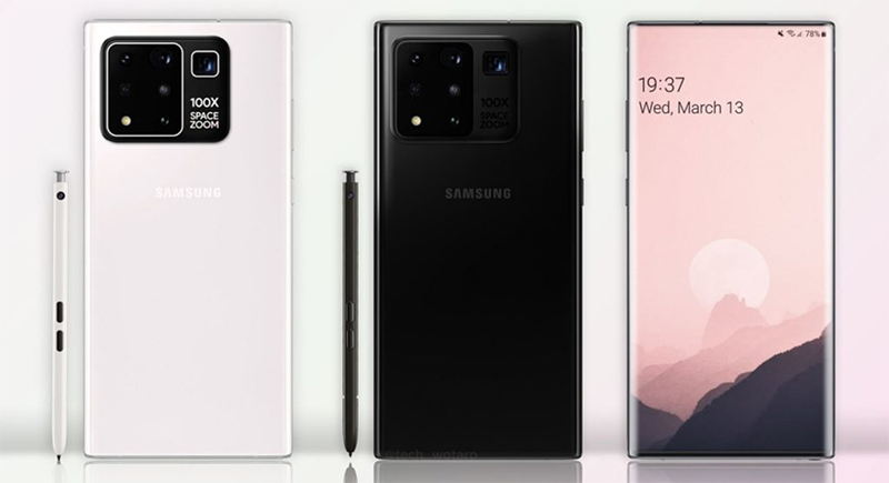 Samsung Galaxy Note 20 Ultra aparece em imagem conceitual com 6 câmeras