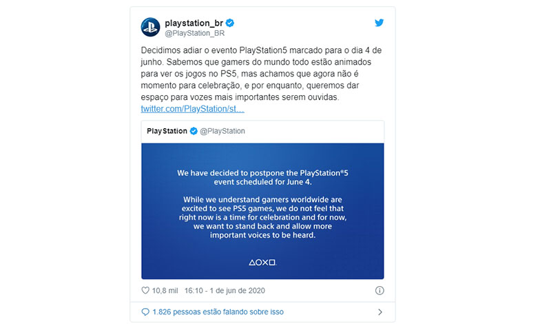 Sony adia evento do PlayStation 5 devido a protestos nos Estados Unidos