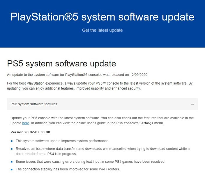 PlayStation 5 ganha atualização de firmware versão 20.02-02.30.00
