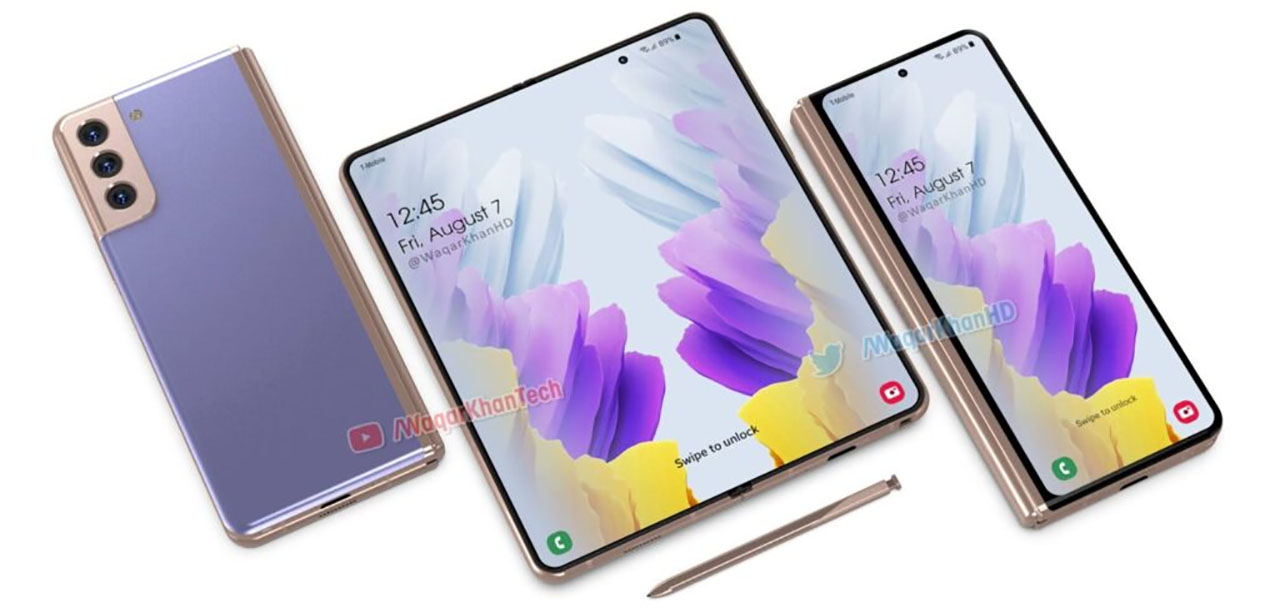 Samsung Galaxy Z Fold 3 surge em vídeo conceitual com design espetacular