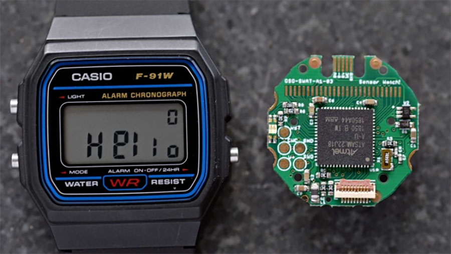 Projeto inovador adiciona sensores e USB no relógio Casio F-91W