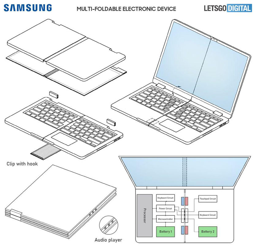 Samsung pode estar desenvolvendo notebook que se dobra duas vezes