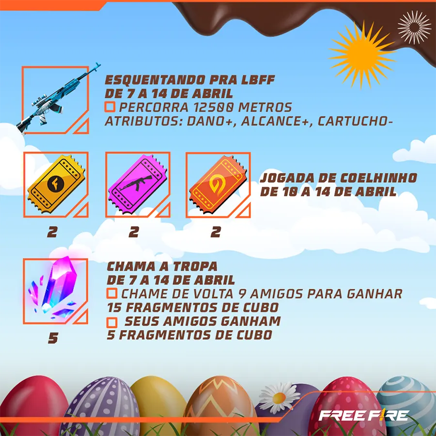 Free Fire evento de pascoa