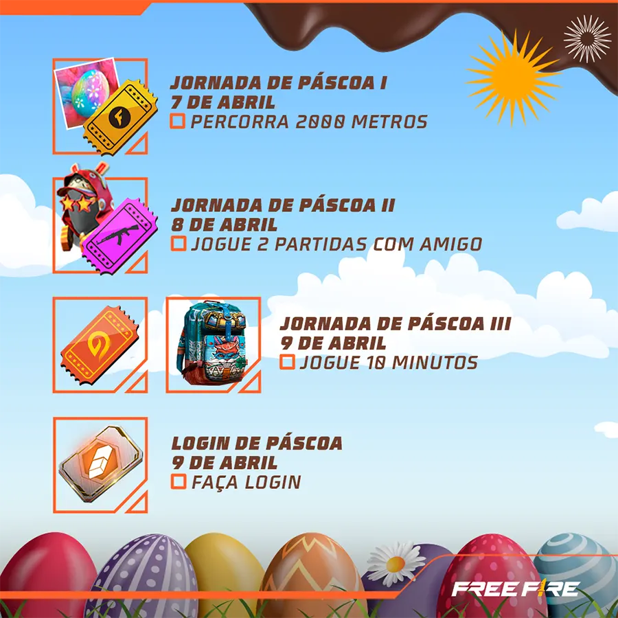 Free Fire evento de pascoa
