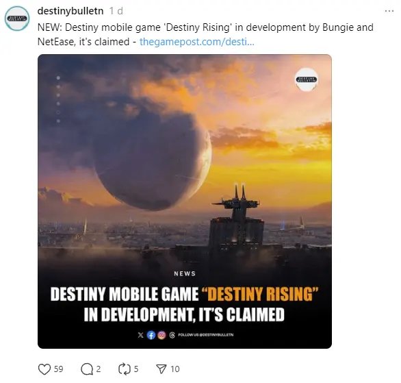 Destiny para celulares