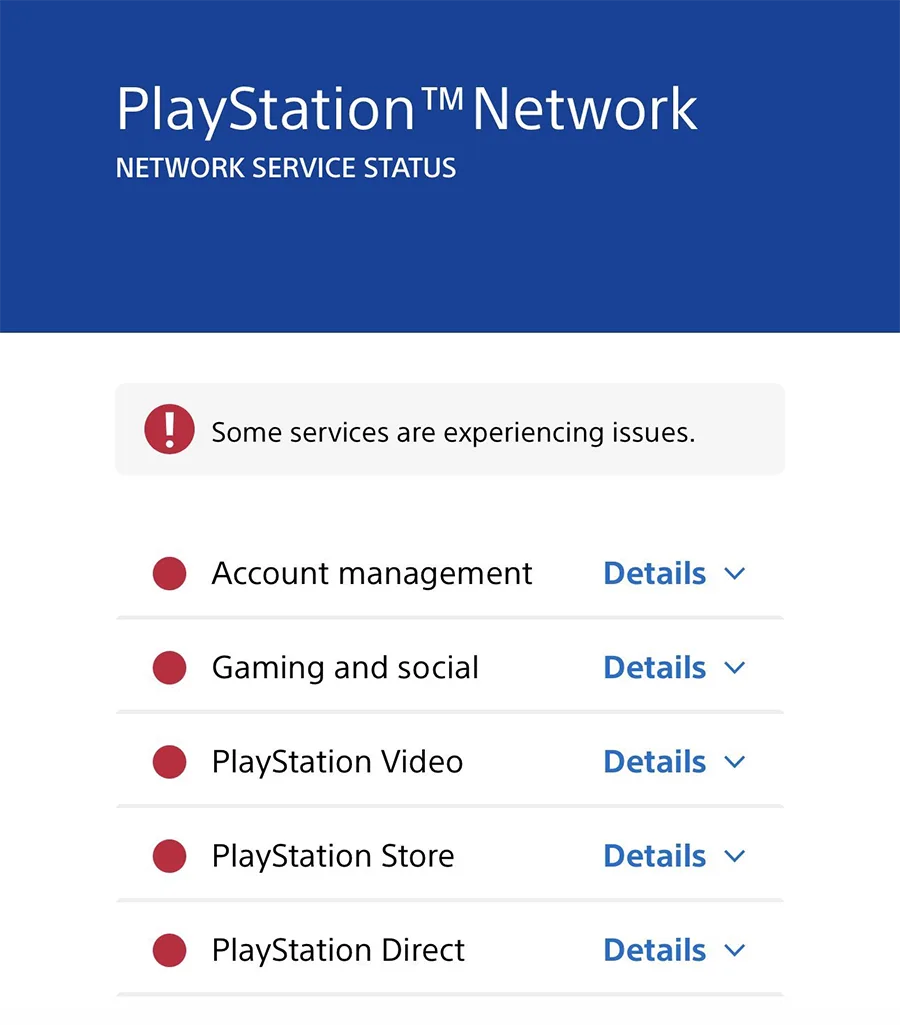 PlayStation Network offline