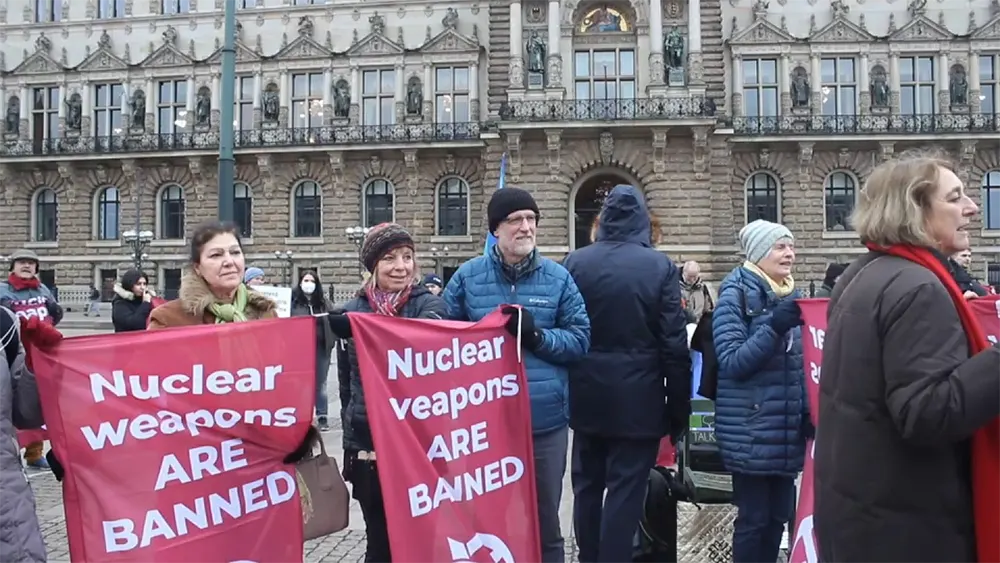 protesto contra armas nucleares