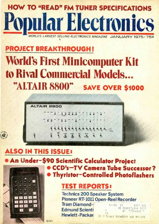 revista Popular Electronics que destacava o Altair 8800