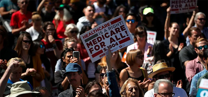 greve por saúde nos EUA