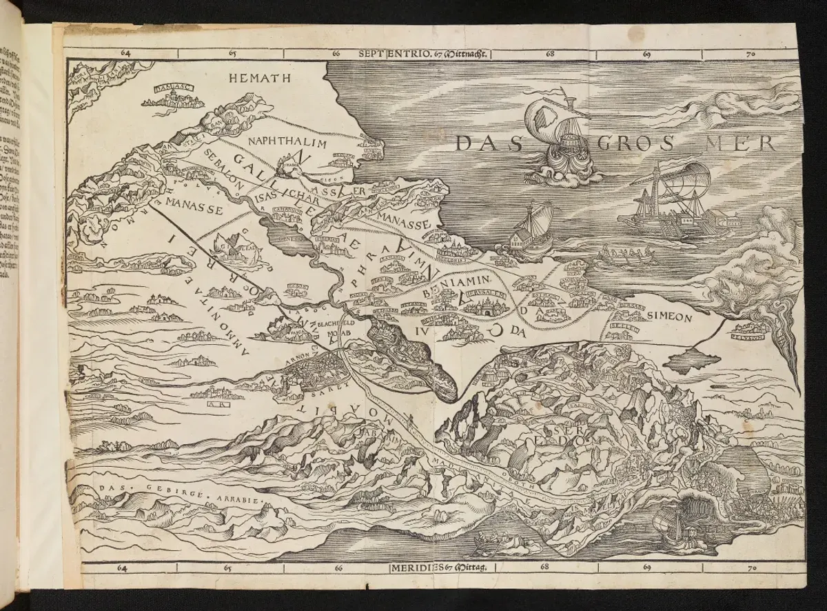mapa do Antigo Testamento de 1525