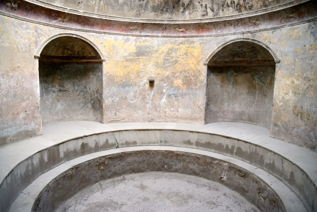 casa de banho na antiga Pompeia