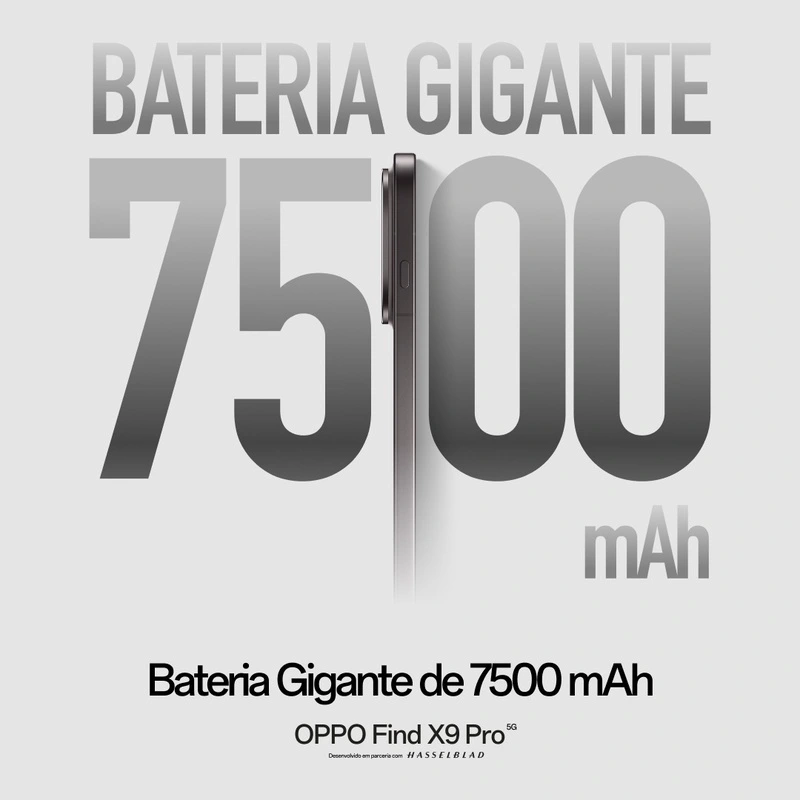OPPO Find X9 Pro bateria de 7.500 mAh