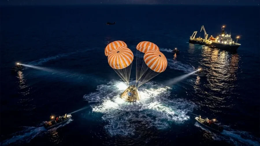 Após viagem histórica à Lua, missão Artemis II pousa com sucesso no Pacífico